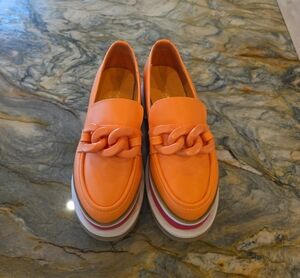Coconuts by Matisse Orange Chain-Accent Platform Loafers